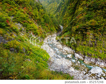 北阿爾卑斯黑部峽谷下走廊的秋景 北阿爾卑斯黑部峽谷下走廊的秋景 85257248