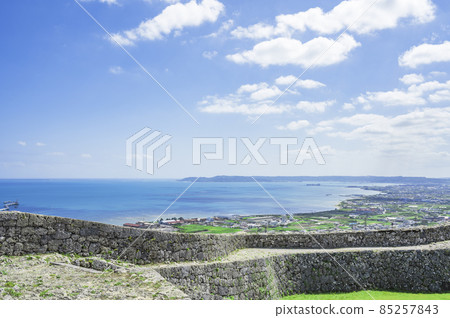 View from the ruins of Nakagusuku Castle in Okinawa 85257843