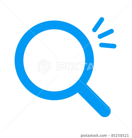 藍色放大鏡圖標 85258521