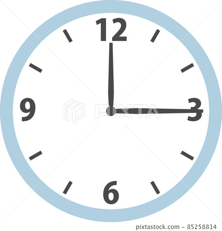 Simple and cute illustration of analog wall clock Simple and cute illustration of analog wall clock 85258814