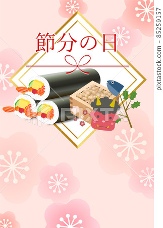 Setsubun plum Ehomaki background Setsubun plum Ehomaki background 85259157