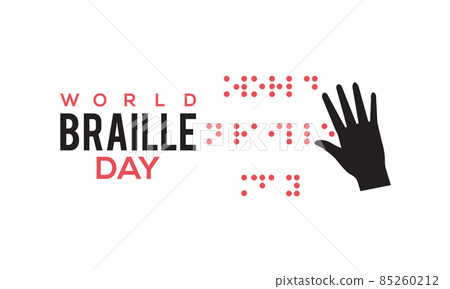 January 04 - Braille Day. Awareness vector design for banner, poster, tshirt, card. January 04 - Braille Day. Awareness vector design for banner, poster, tshirt, card. 85260212