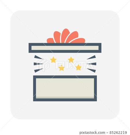 Surprise christmas gift vector icon. 85262219
