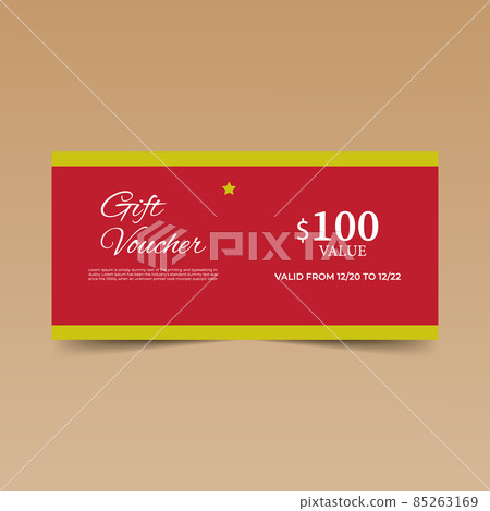 Red Gift Voucher Design Template Red Gift Voucher Design Template 85263169