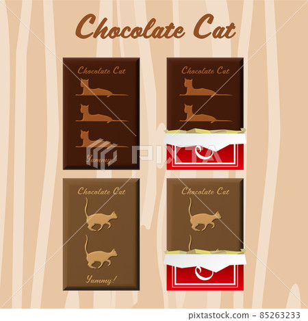 Chocolate cat illustration material collection 85263233