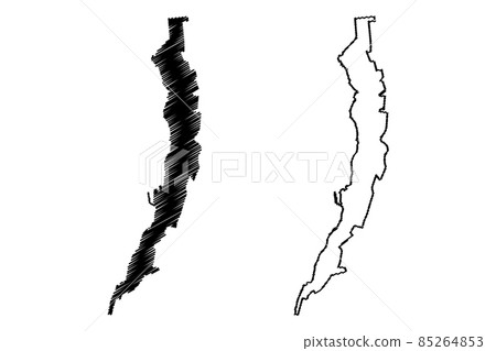 Antofagasta City (Republic of Chile, Antofagasta Region) map vector illustration, scribble sketch City of Antofagasta map 85264853