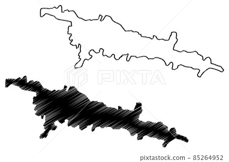 Cusco City (Republic of Peru, Department of Cusco) map vector illustration, scribble sketch City of Cuzco map 85264952