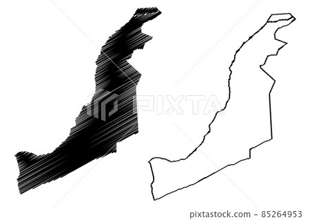 Huancayo City (Republic of Peru, Department of Junin) map vector illustration, scribble sketch City of Huancayo map 85264953