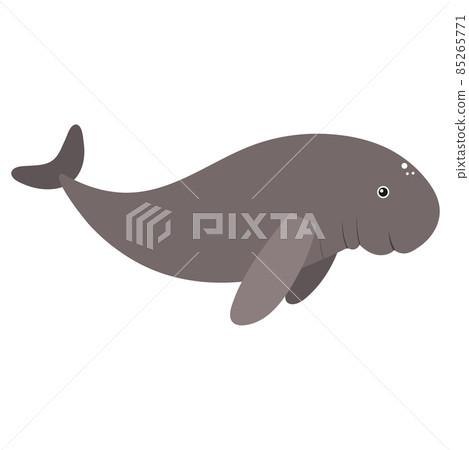 Beautiful cartoon illustration with colorful sea animals dugon on white background for print design. Kid graphic. Sea underwater life. Vector isolated hand drawing. Beautiful cartoon illustration with colorful sea animals dugon on white background for print design. Kid graphic. Sea underwater life. Vector isolated hand drawing. 85265771