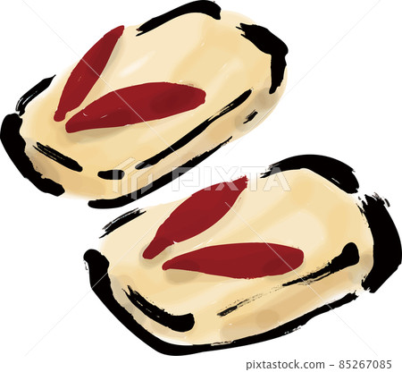 Hand-drawn brush illustration of clogs Hand-drawn brush illustration of clogs 85267085