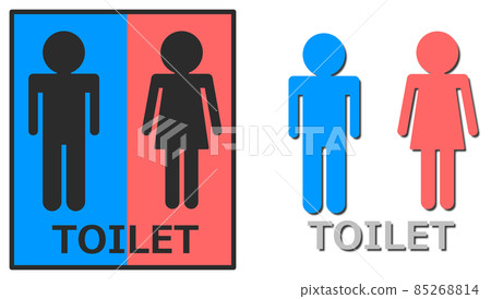 引導男女廁所的廁所標誌標誌 引導男女廁所的廁所標誌標誌 85268814