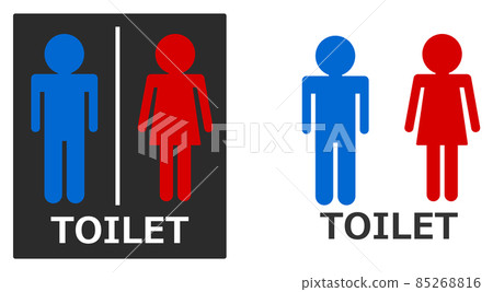 Toilet mark sign that guides men's and women's toilets Toilet mark sign that guides men's and women's toilets 85268816