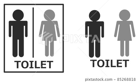 引導男女廁所的廁所標誌標誌 引導男女廁所的廁所標誌標誌 85268818