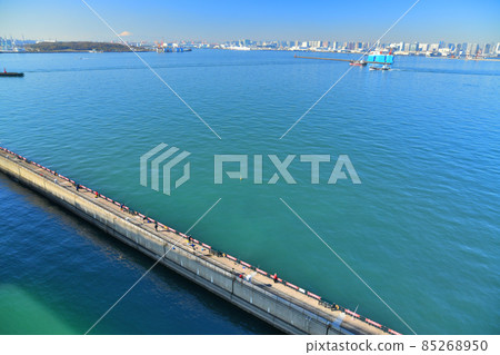 Wakasu Seaside Park Sea Fishing Facility, Sea Forest Park / Central Breakwater Landfill Site View (Koto-ku, Tokyo) [2021.12] 85268950