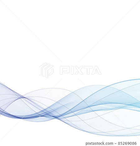 Blue abstract wave. vector curves. eps 10 - Stock Illustration ...