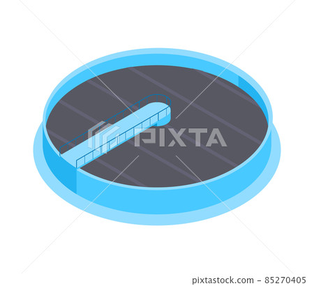 Isometric Water Reservoir Composition - Stock Illustration [85270405 ...