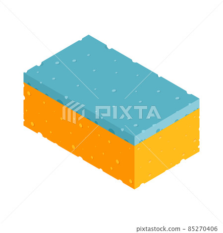 Square Sponge Housework Composition - Stock Illustration [85270406] - PIXTA