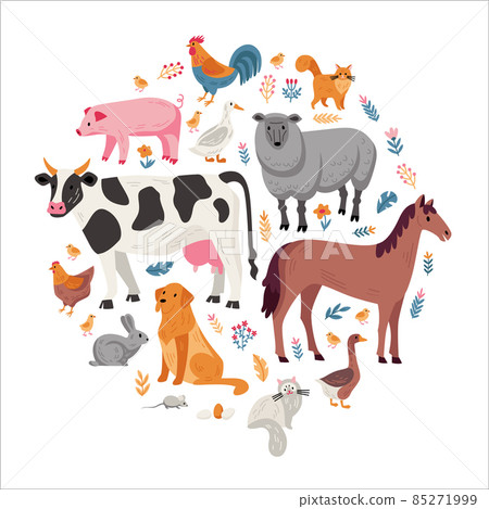 Flat Farm Animals 85271999