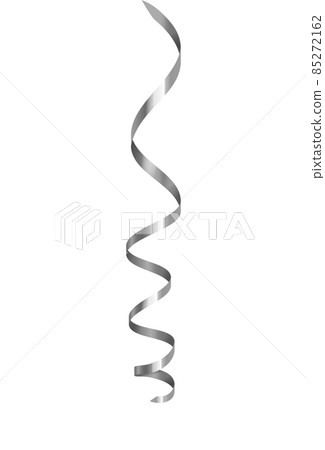 Curly Silver Ribbon Composition 85272162