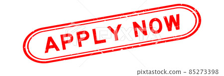 Grunge red apply now word rubber seal stamp on white background Grunge red apply now word rubber seal stamp on white background 85273398