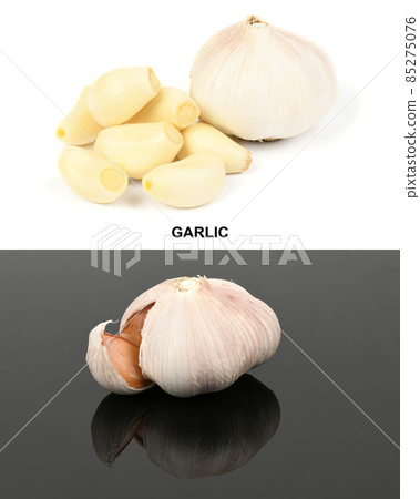 Creative layout made from garlic. Creative layout made from garlic. 85275076