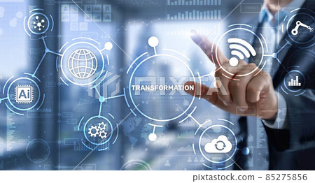 Business Digital Transformation. Future and Innovation Internet and network concept. Technology background Business Digital Transformation. Future and Innovation Internet and network concept. Technology background 85275856