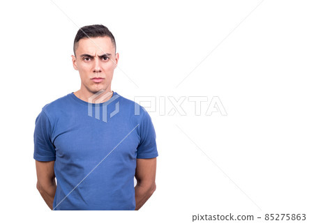 Portrait with copy space of a serious man Portrait with copy space of a serious man 85275863