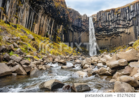 Svartifoss, famous Black waterfall, Iceland Skaftafel national park Svartifoss, famous Black waterfall, Iceland Skaftafel national park 85276202