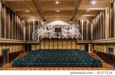 Ixelles, Brussels / Belgium - 06 16 2018 : Interior design of the Flagey concerthall and studio in art deco style Ixelles, Brussels / Belgium - 06 16 2018 : Interior design of the Flagey concerthall and studio in art deco style 85277224