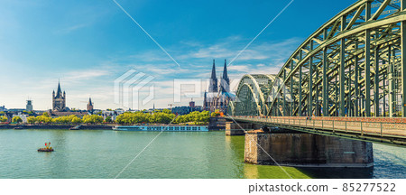 Panorama of Cologne city historical centre with Cologne Cathedral 85277522