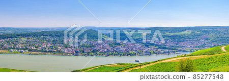 Panorama of river Rhine Gorge or Upper Middle Rhine Valley Panorama of river Rhine Gorge or Upper Middle Rhine Valley 85277548