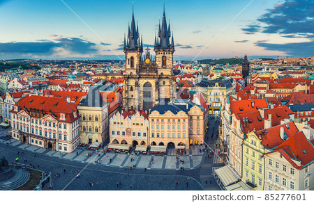 Panorama of Prague Old Town historical centre 85277601