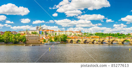 Panorama of Prague city historical centre with Prague Castle Panorama of Prague city historical centre with Prague Castle 85277613