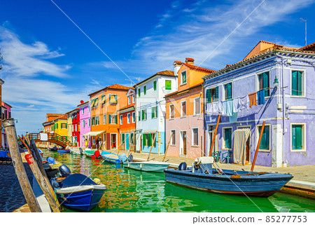 Colorful houses of Burano island Colorful houses of Burano island 85277753