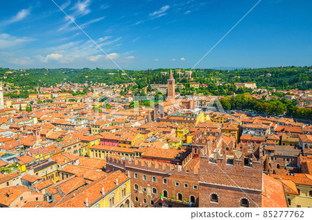 Aerial view of Verona city historical centre 85277762