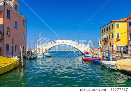 Chioggia cityscape with narrow water canal Vena Chioggia cityscape with narrow water canal Vena 85277787