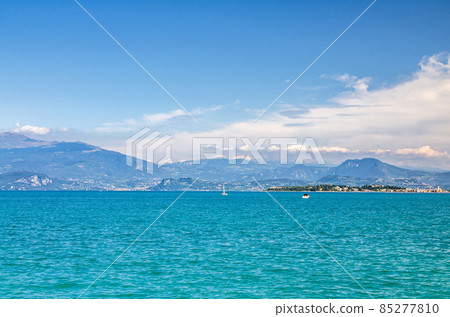 Garda Lake azure turquoise water Garda Lake azure turquoise water 85277810