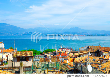 Aerial panoramic view of Desenzano del Garda 85277825
