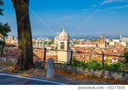 Aerial panoramic view of old historical city centre of Brescia 85277880