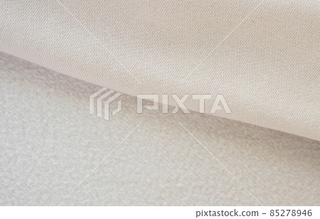 Ivory sweatshirt fabric front side and wrong side textures 85278946