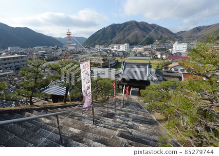 Bichu Takahashi Yakushiin Tairyo City, Okayama Prefecture, overlooking the city from the precincts Bichu Takahashi Yakushiin Tairyo City, Okayama Prefecture, overlooking the city from the precincts 85279744