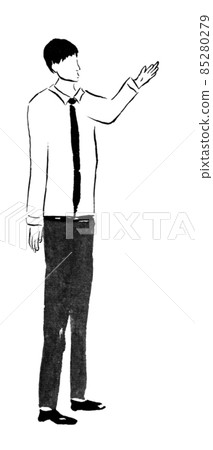 引導人（手繪人墨圖） 85280279