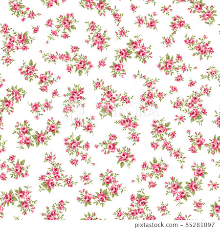 Seamlessly continuous floral pattern, - Stock Illustration [85281097 ...