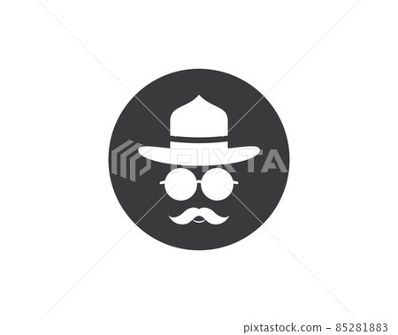 Cowboy hat symbol vector icon Cowboy hat symbol vector icon 85281883