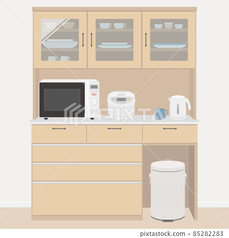 Illustration of cupboard and kitchen board 85282283