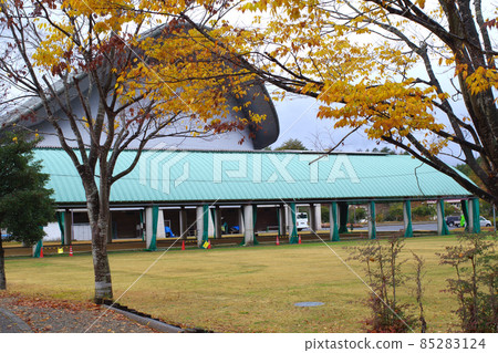View of the building of Kitahiroshima Town Athletic Park in late autumn View of the building of Kitahiroshima Town Athletic Park in late autumn 85283124