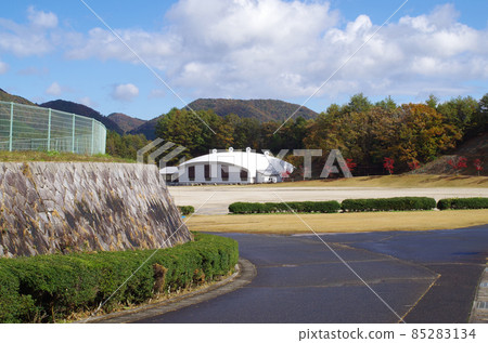 View of Kitahiroshima Town Athletic Park Multipurpose Plaza in late autumn View of Kitahiroshima Town Athletic Park Multipurpose Plaza in late autumn 85283134