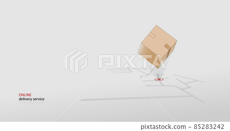 Digital online delivery for location on a map. Delivery on phone, mobile website service 85283242