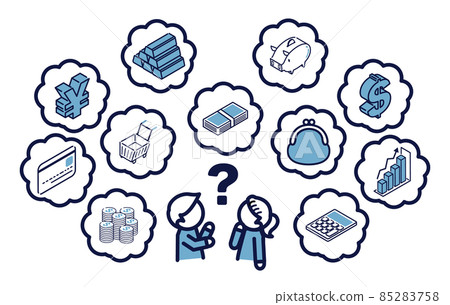 Money icon isometric simple Money icon isometric simple 85283758