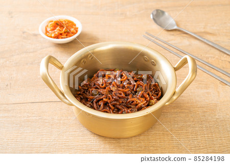 Korean black spaghetti or instant noodle with roasted chajung sauce 85284198